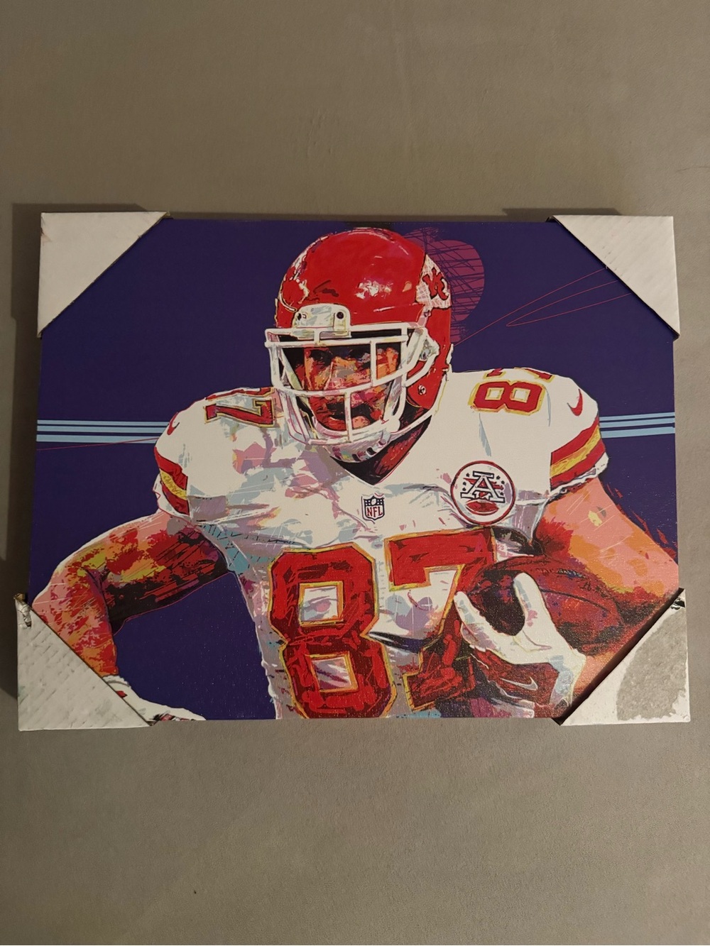 NFL Kansas City Chiefs Travis Kelce Canvas Art 14x11